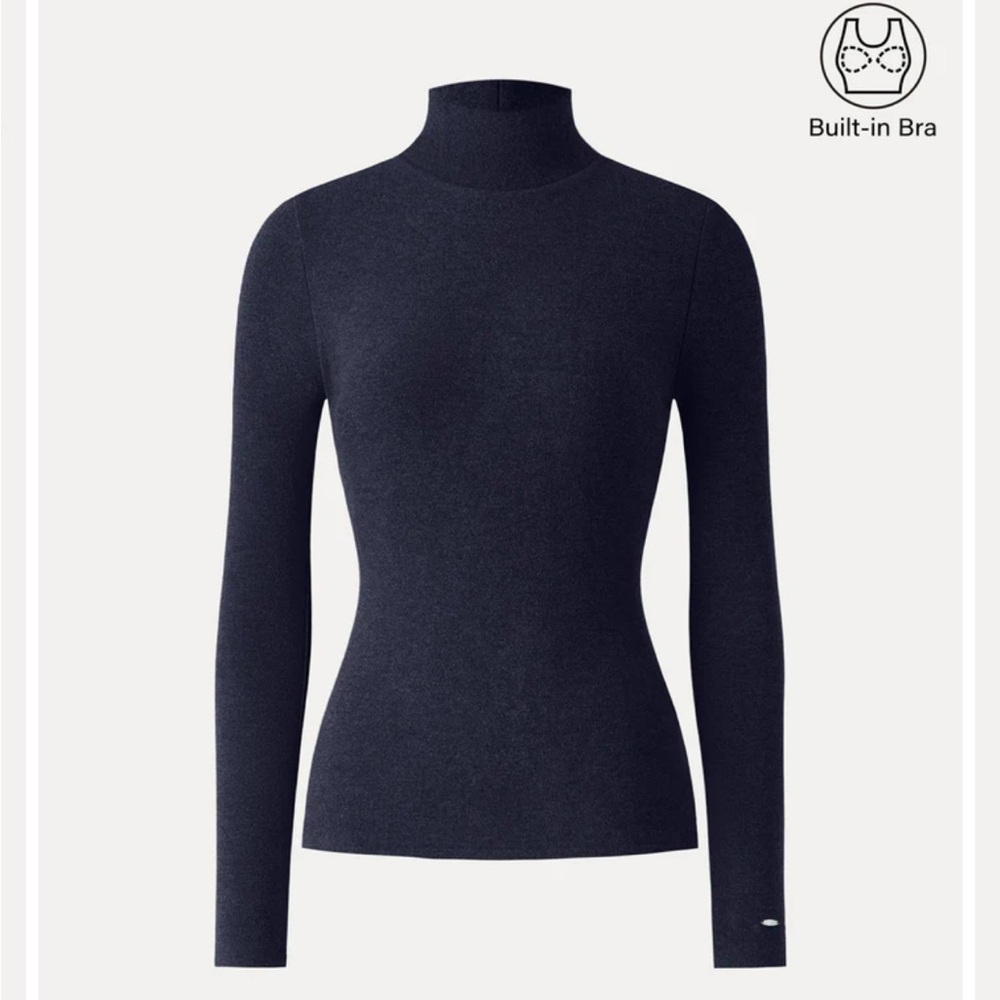 OGL MaxWarm Brami Smoky Navy Blue Long Sleeve Turtleneck - Picture 3 of 16